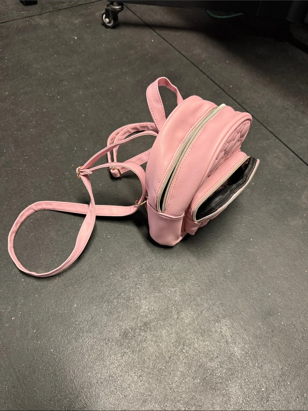 Pink mini backpack